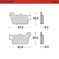 Moto-Master SinterPRO Racing Brake Pad (FD0349)