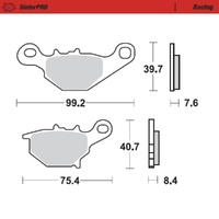 Moto-Master SinterPRO Racing Brake Pad (FD0399)