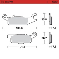 Moto-Master SinterPRO Racing Brake Pad (FD0427)