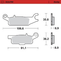 Moto-Master SinterPRO Racing Brake Pad (FD0428)