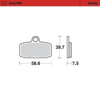 Moto-Master SinterPRO Racing Brake Pad (FD0481)