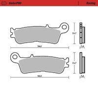 Moto-Master SinterPRO Racing Brake Pad (FD0543)