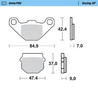Moto-Master SinterPRO Racing GP Brake Pad (FD0085)