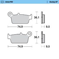 Moto-Master SinterPRO Racing GP Brake Pad (FD0114)