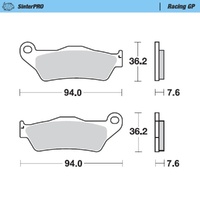 Moto-Master SinterPRO Racing GP Brake Pad (FD0186)