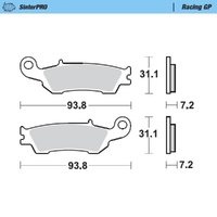 Moto-Master SinterPRO Racing GP Brake Pad (FD0411)