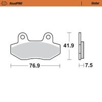 Moto-Master RoadPRO Sinter Front Brake Pad (FD0075)