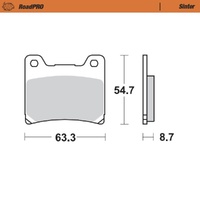 Moto-Master RoadPRO Sinter Front Brake Pad (FD0068)