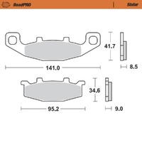 Moto-Master RoadPRO Sinter Front Brake Pad (FD0108)
