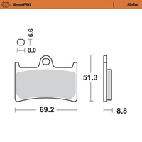 Moto-Master RoadPRO Sinter Front Brake Pad (FD0190)
