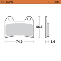 Moto-Master RoadPRO Sinter Front Brake Pad (FD0221)