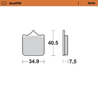 Moto-Master RoadPRO Sinter Front Brake Pad (FD0305)