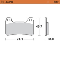 Moto-Master RoadPRO Sinter Front Brake Pad (FD0364)