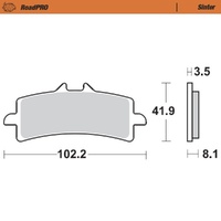 Moto-Master RoadPRO Sinter Front Brake Pad (FD0415)