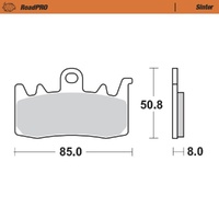 Moto-Master RoadPRO Sinter Front Brake Pad (FD0498)