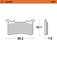 Moto-Master RoadPRO Sinter Front Brake Pad (FD0571)