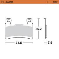 Moto-Master RoadPRO Sinter Front Brake Pad (FD0258)