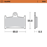 Moto-Master RoadPRO Sinter Front Brake Pad (FD0129)