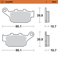 Moto-Master RoadPRO Sinter Rear Brake Pad (FD0136)