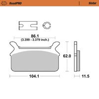 Moto-Master RoadPRO Sinter Rear Brake Pad (FD0149)