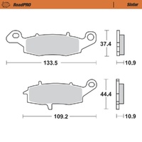 Moto-Master RoadPRO Sinter Rear Brake Pad (FD0227)