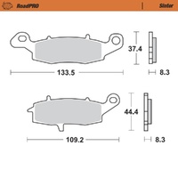 Moto-Master RoadPRO Sinter Rear Brake Pad (FD0227)