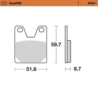 Moto-Master RoadPRO Sinter Rear Brake Pad (FD0261)