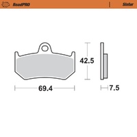 Moto-Master RoadPRO Sinter Rear Brake Pad (FD0391)