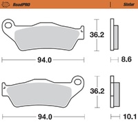 Moto-Master RoadPRO Sinter Rear Brake Pad (FD0229)
