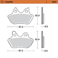 Moto-Master RoadPRO Sinter Rear Brake Pad (FD0389)
