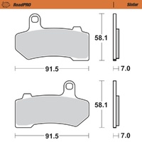Moto-Master RoadPRO Sinter Rear Brake Pad (FD0405)
