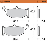 Moto-Master RoadPRO Sinter Rear Brake Pad (FD0402)