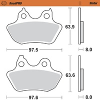 Moto-Master RoadPRO Sinter Rear Brake Pad (FD0416)