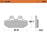 Moto-Master RoadPRO Sinter Rear Brake Pad (FD0542)