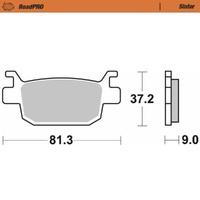 Moto-Master RoadPRO Sinter Rear Brake Pad (FD0401)