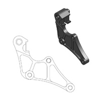Moto-Master Caliper Adapter Bracket - Black Front 320mm (Supermoto Street)
