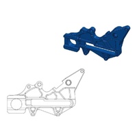 Moto-Master Caliper Adapter Bracket - Blue Rear 220mm (Factory Disc)