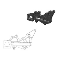 Moto-Master Caliper Adapter Bracket - Black Rear 220mm (Factory Disc)
