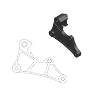 Moto-Master Caliper Adapter Bracket - Black Front 320mm (Supermoto Street)