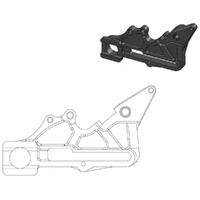 Moto-Master Caliper Adapter Bracket - Black Rear 240mm