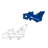 Moto-Master Caliper Adapter Bracket - Blue Rear 220mm (Factory Disc)(Magura Caliper)