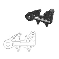 Moto-Master Caliper Adapter Bracket - Black Rear 240mm