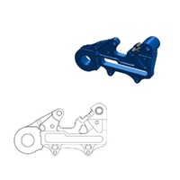 Moto-Master Caliper Adapter Bracket - Blue Rear 220mm (Factory Disc)