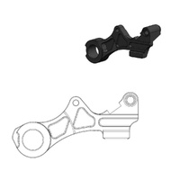 Moto-Master Caliper Adapter Bracket - Black Rear 220mm (Factory Disc)(Used with 150220)