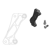 Moto-Master Caliper Adapter Bracket - Black Front 320mm (Supermoto Street)
