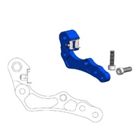 Moto-Master Caliper Adapter Bracket - Blue Front 260mm