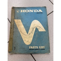 Parts Book Honda XR75