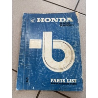 Parts Book Honda QA50