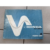 Parts Book Honda XL100K3