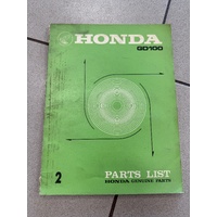 Parts Book Honda GD100